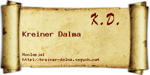 Kreiner Dalma névjegykártya